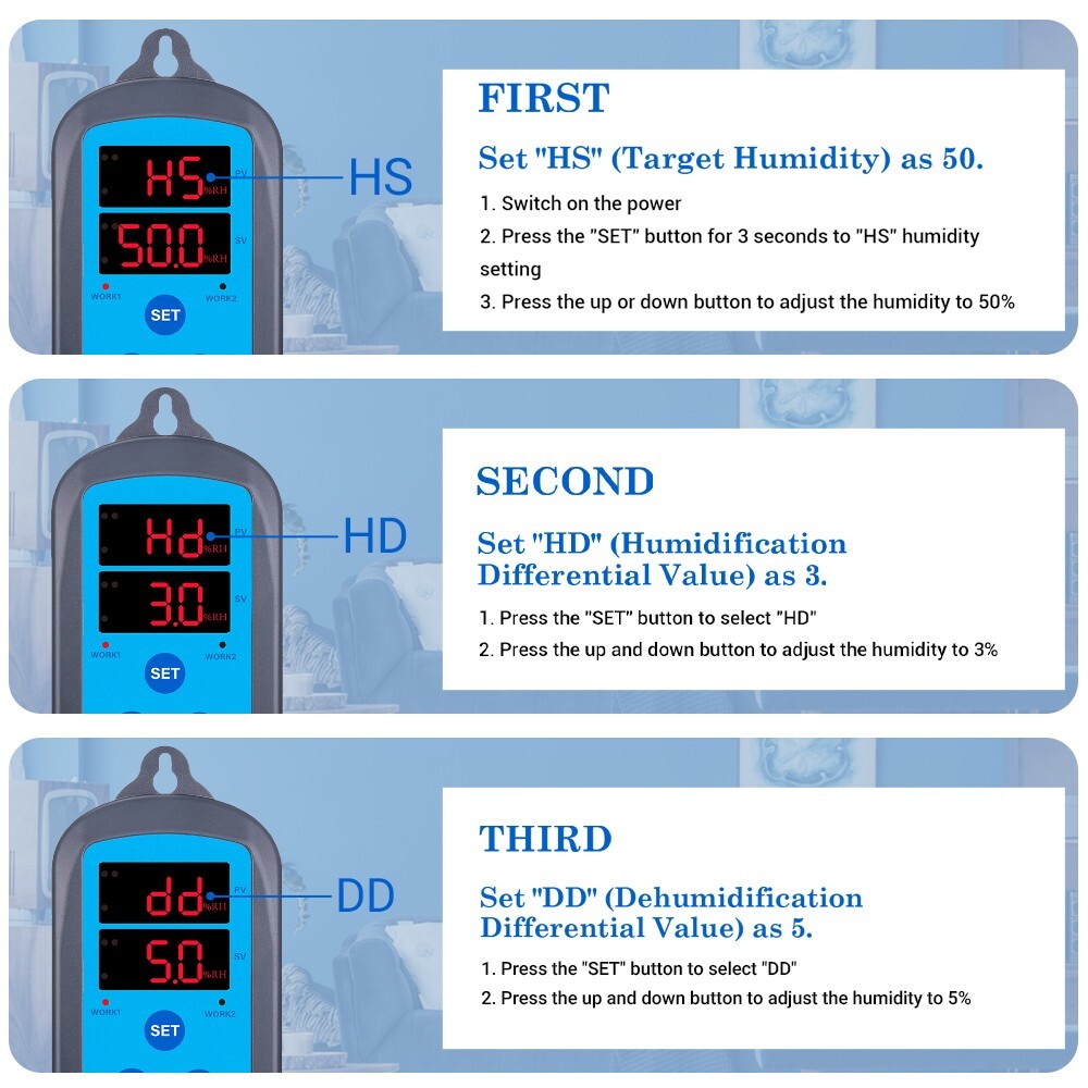 INKBIRD Digital Thermostat Humidity Controller Temperature Switch Heating Cooler