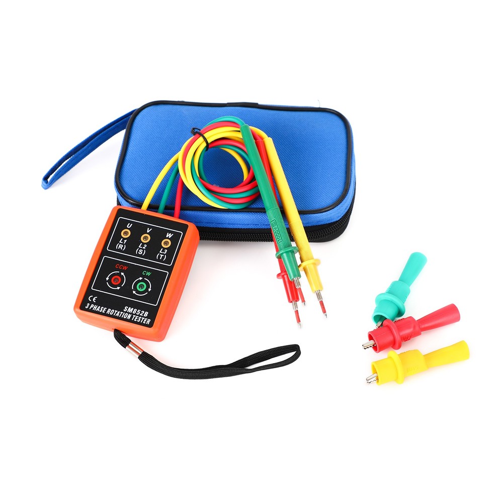 3 Phase Sequence Rotation Tester LED Indicator Detector Meter Checker SM852B