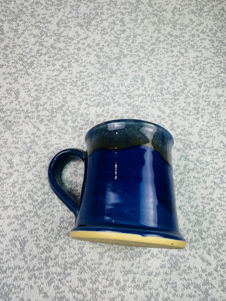 US Army INSCOM Intelligence & Security Command Grey Fox Pottery Mug Blue Glaze