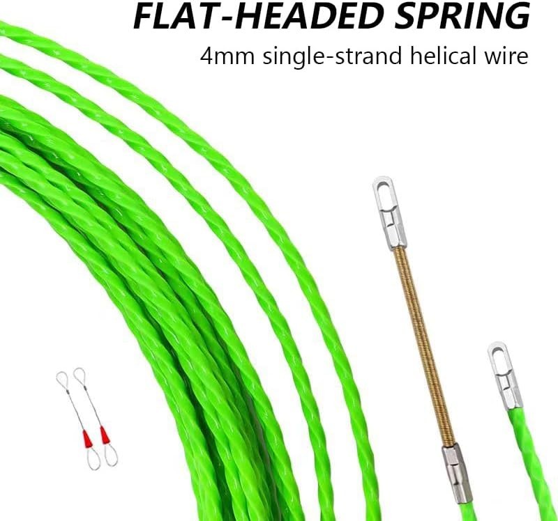 Flexible 49FT Fish Tape Wire Puller with Fastener for Efficient Wiring Tasks