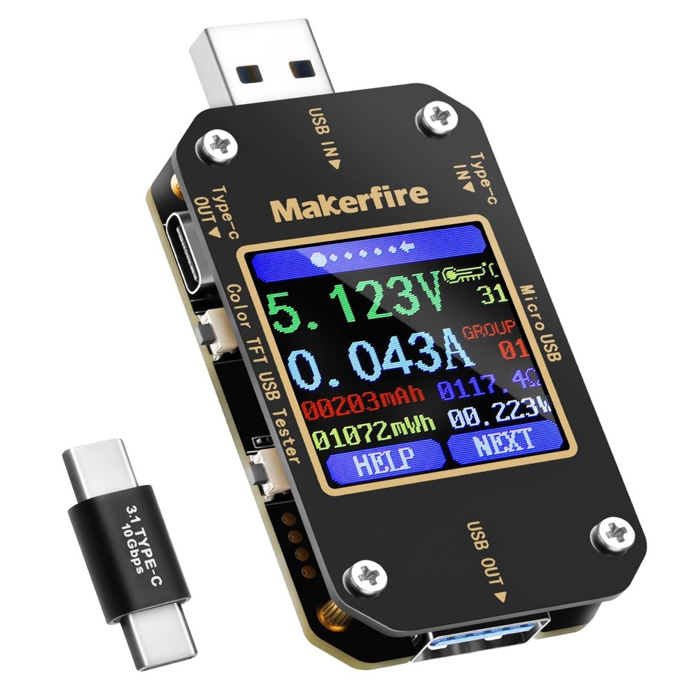 MakerHawk USB Multimeter USB Voltmeter Ammeter Load Tester USB Voltage Current P