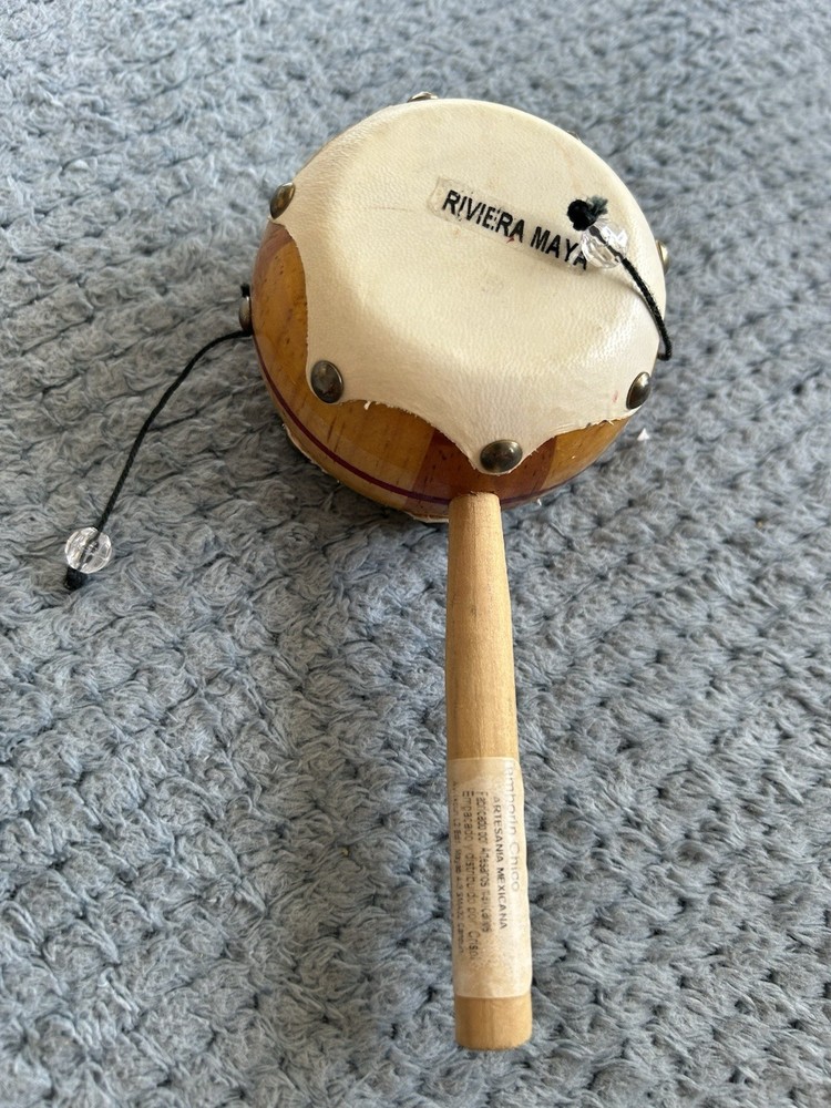 Riviera Maya Spinning Monkey Drum Made In Mexico