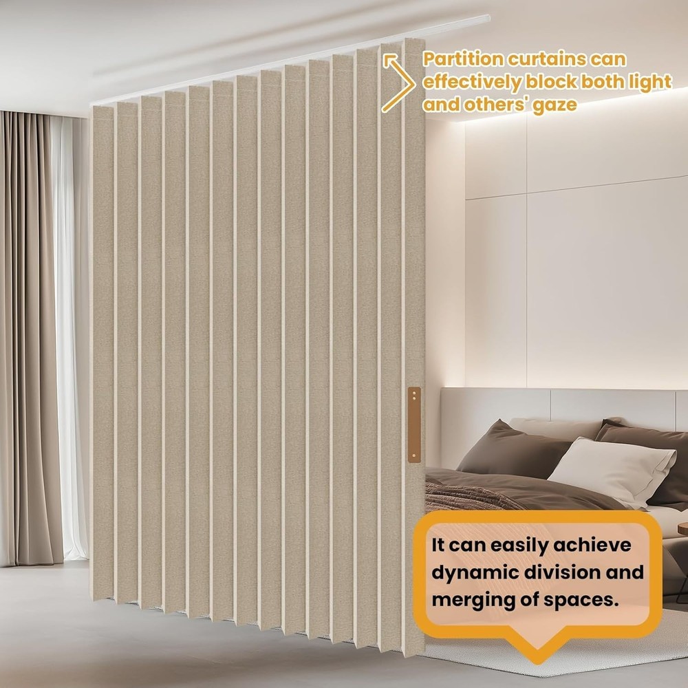 Accordion Folding Room Partition with Ceiling Track - Retractable