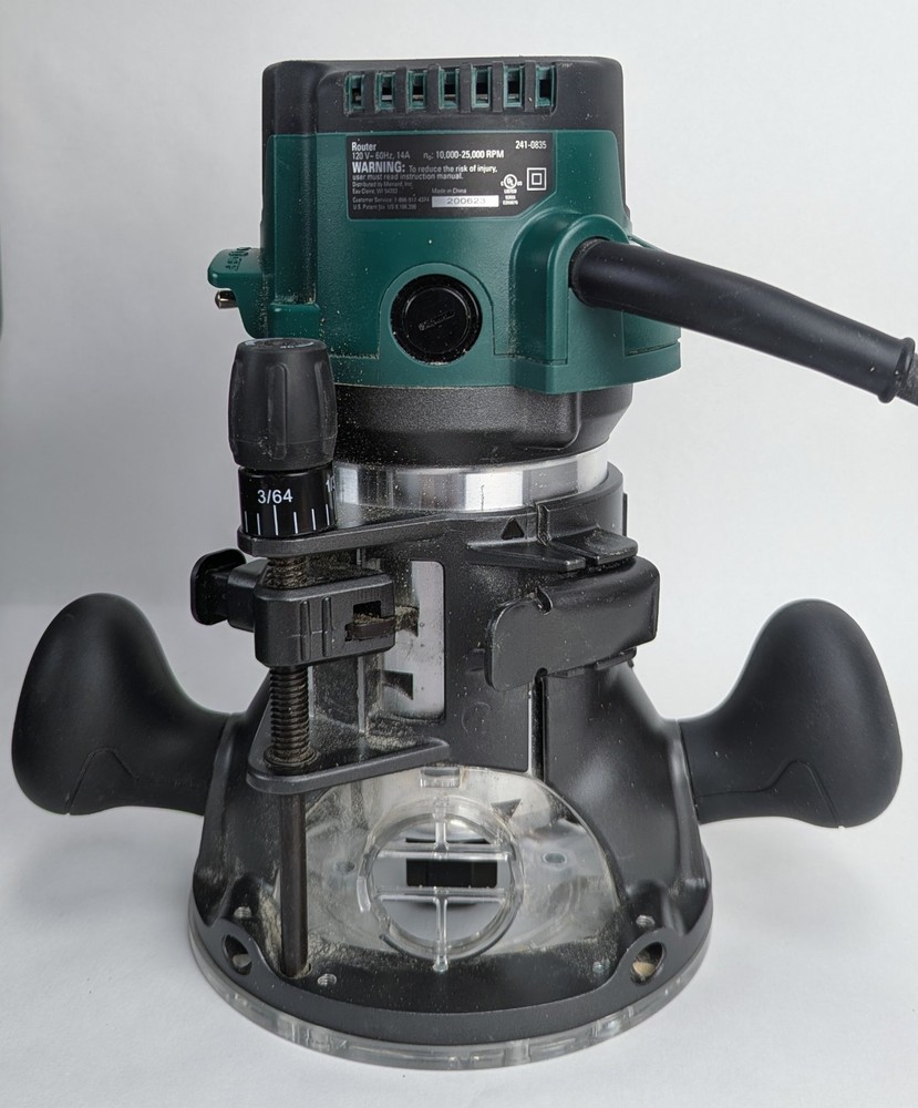 Masterforce 2.5 HP Corded Digital Variable Speed Plunge And Fixed Base Router