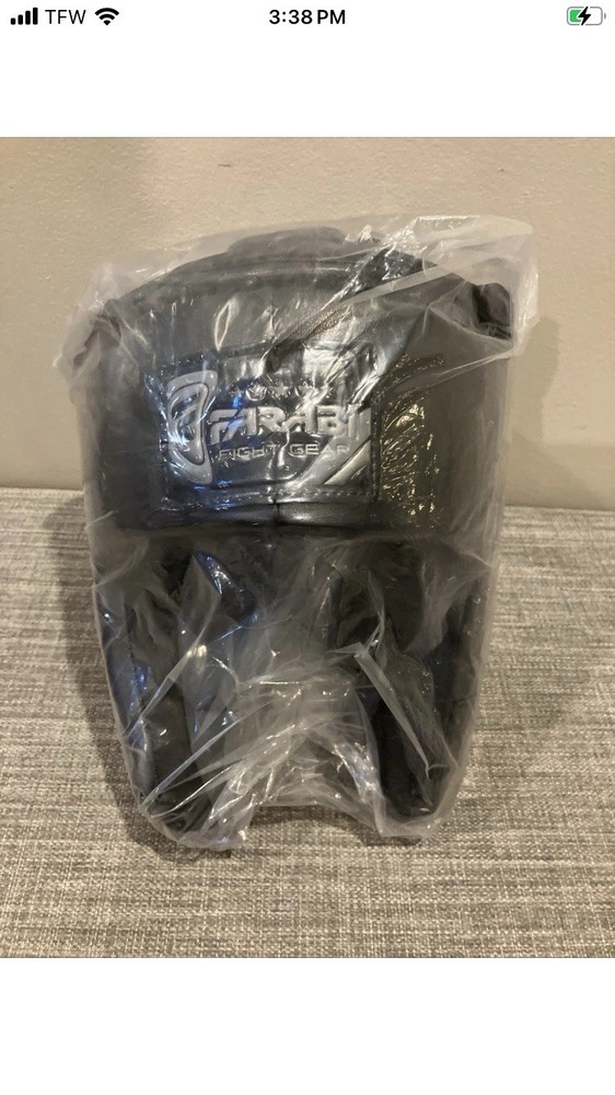 Farabi Genuine Leather Boxing Head Guard MMA Training Head Protector