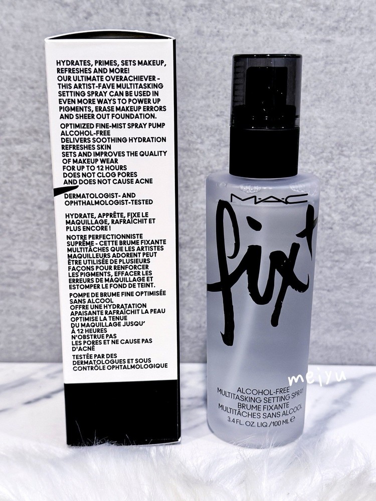 Mac Fix Plus Alcohol-Free Multitasking Setting Spray, Large Size 3.4oz/100mL,NIB