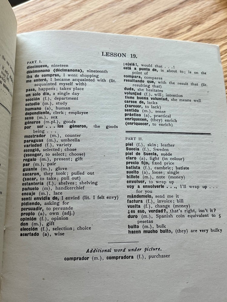 Linguaphone Spanish Lessons Records Course Book