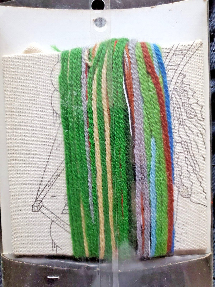 Dimensions "The Old Mill" Crewel Kit Size 7" x 5"