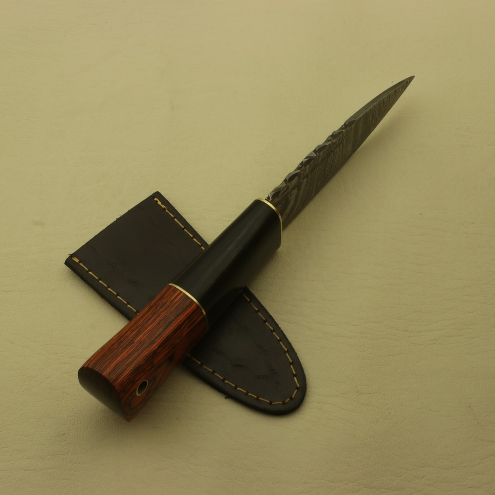 Handmade Celtic Scottish Dirk SGIAN DUBH Bone Handle Knife.