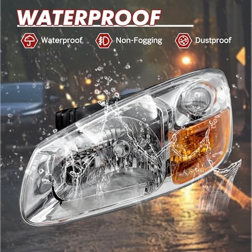 Headlight Assembly Compatible with 2007 2008 2009 Kia Spectra Driver Left Side