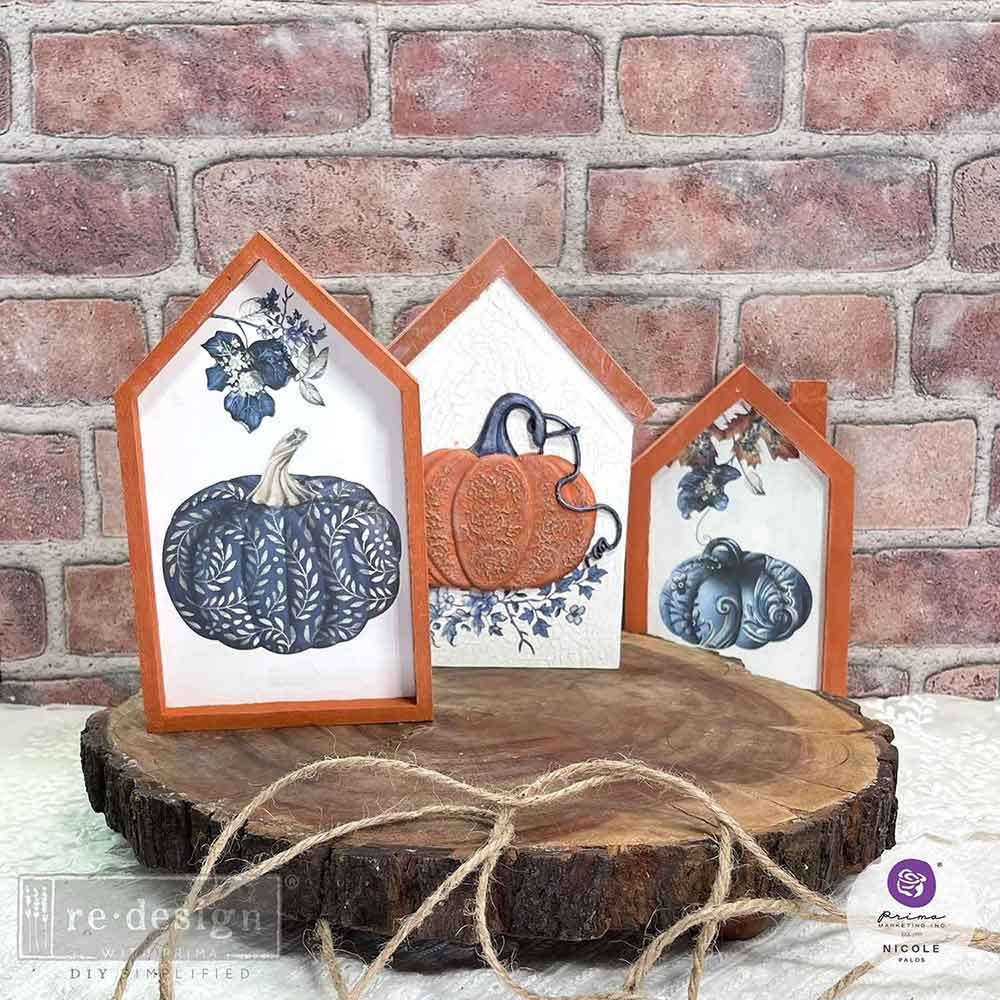 Redesign With Prima PUMPKIN PATCH GALORE Small Decor Transfer, Fall Decal