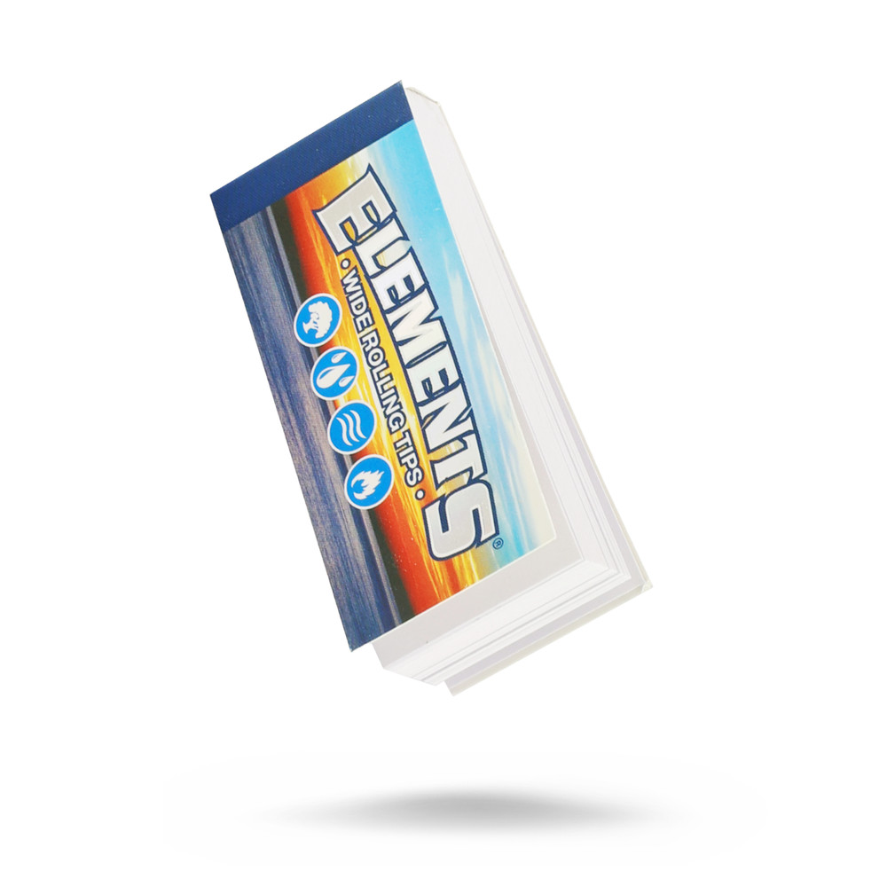 Elements Wide Rolling Tips | Non-Perforated 50 Ct
