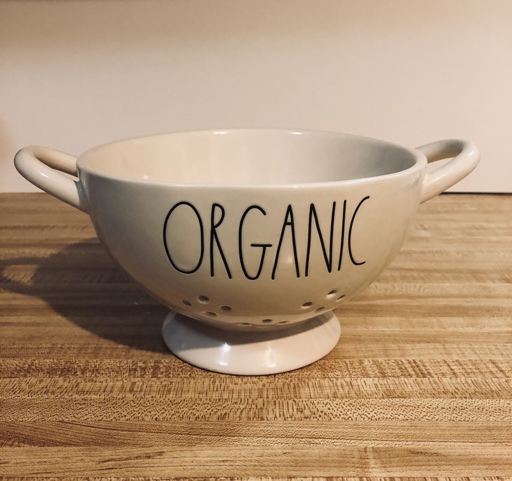 Rae Dunn White “ORGANIC”Ceramic Colander