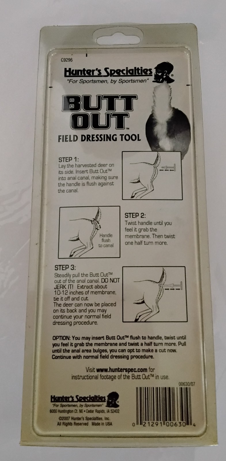 Hunters Specialties Butt Out Big Game Field Dressing Hunting Tool Large