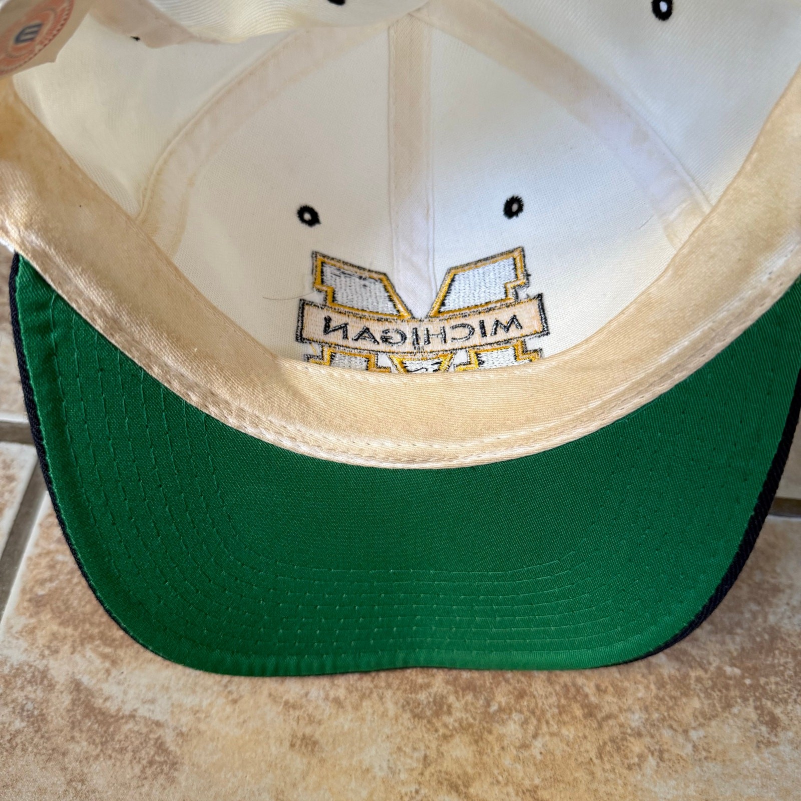 Vintage New Era University Of Michigan Wolverines Snapback Baseball Hat Cap