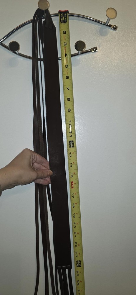 Brown Leather Tassel Belt