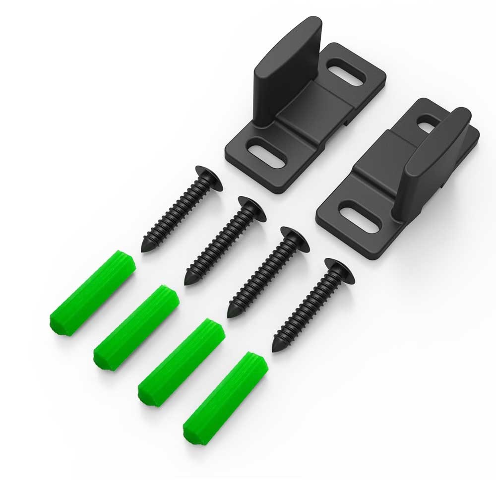 1Pair Adjustable Dual-Side Floor Guide for Sliding Barn Door Hardware Kit Smooth