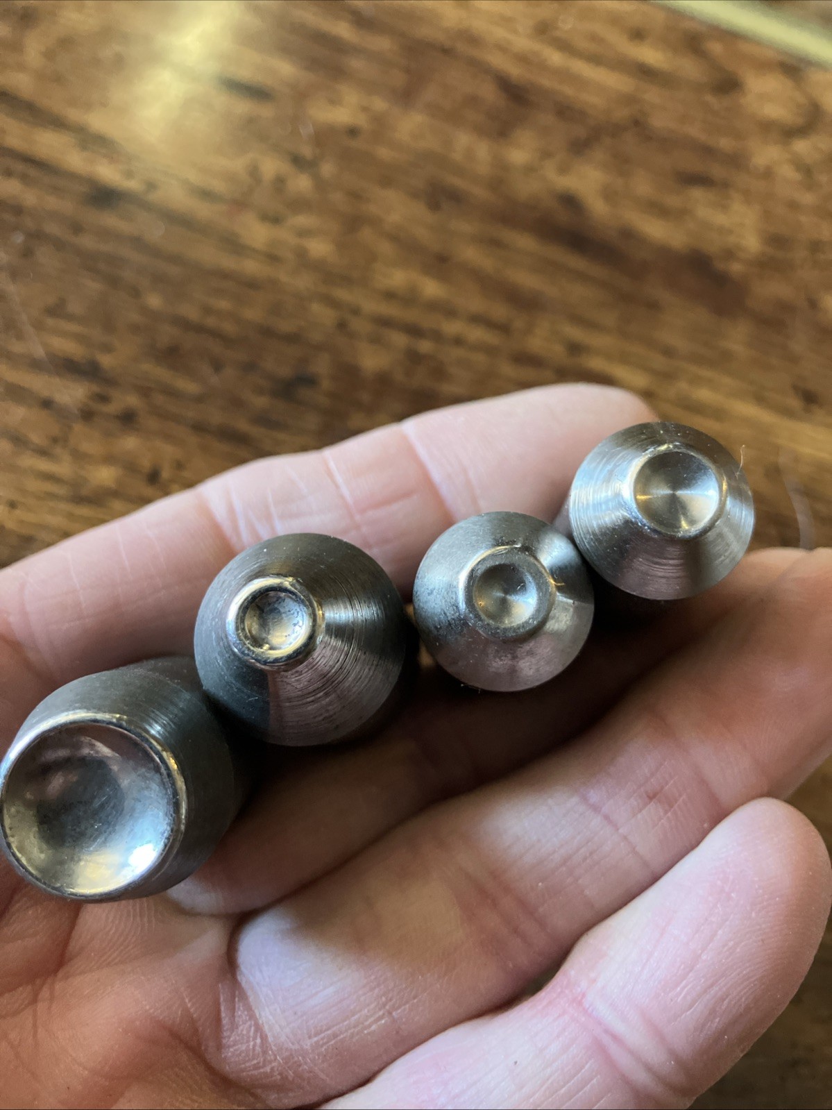 4 Lg Oval Head Rivet Squeezer Die 3/8 Shank Aircraft Aviation Brazier Belly Tank