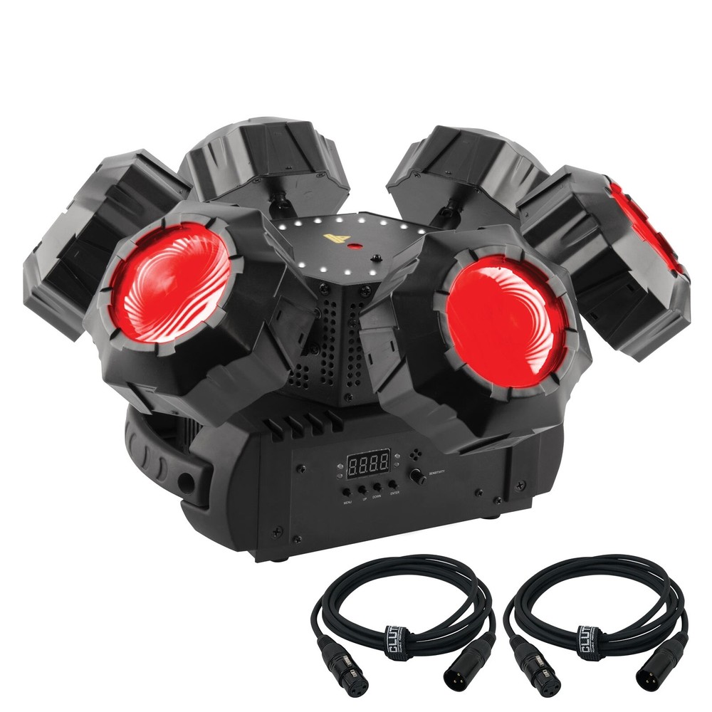 Chauvet DJ Helicopter Q6 Rotating Multi-Effect Light + Cables