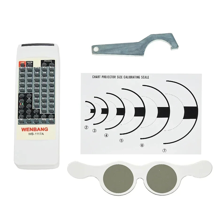 Automated Vision Chart Projector with LED Light Source for Eye Examinations