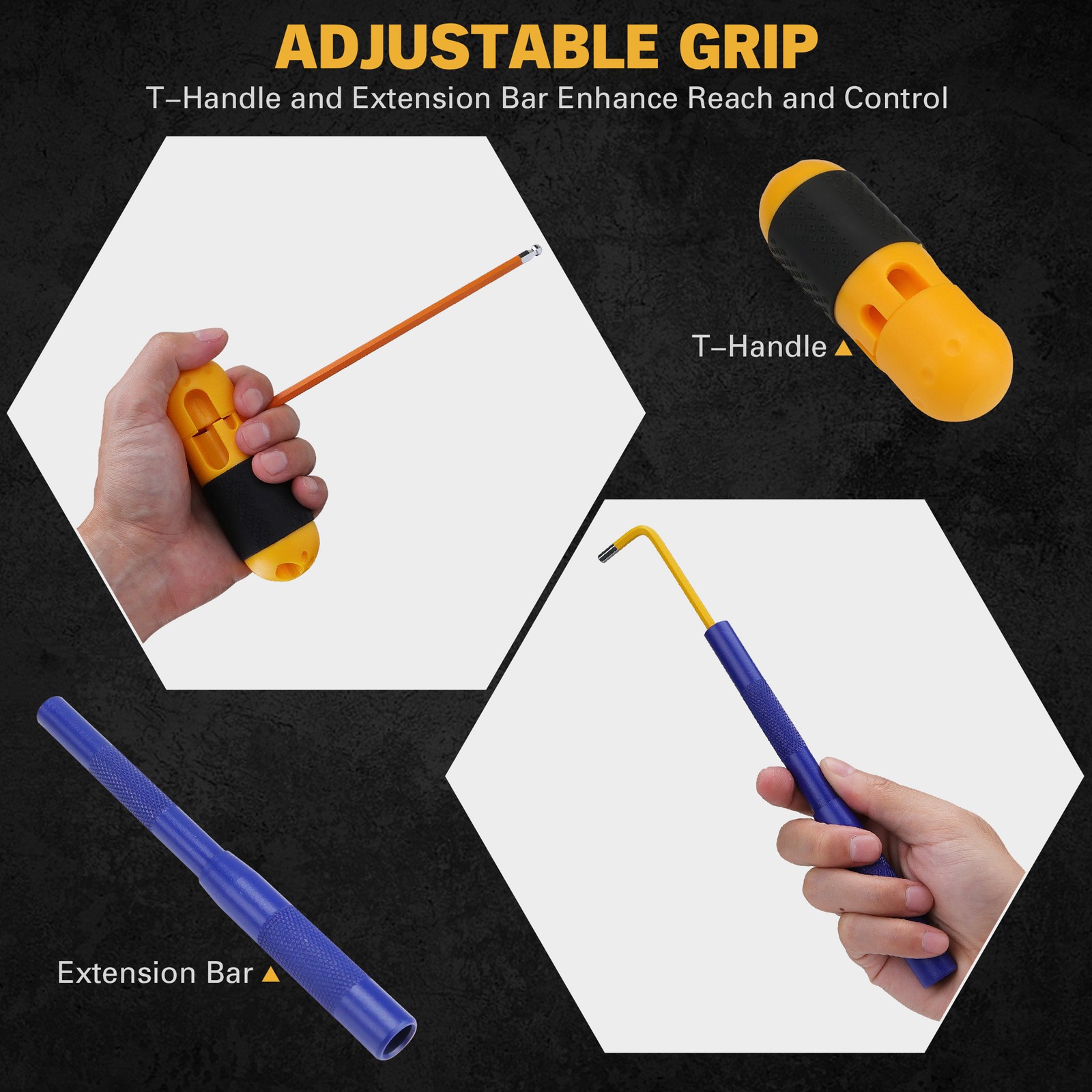 29 Piece Allen-Wrench Hex Torx Key Set Long Arm Ball End Metric SAE Torx Star