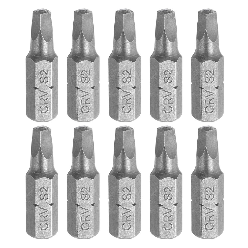 10pcs 1/4" Hex Shank SQ2 Head 1" Length Square Head Screwdriver Bits