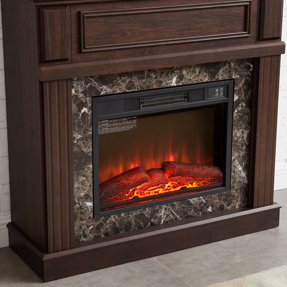 23" Electric Fireplace Mantel with Insert & Remote Control, Cherry