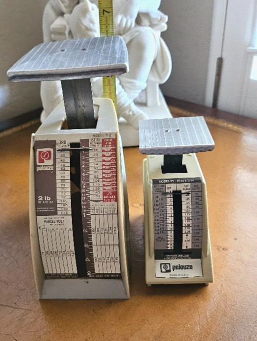 vintage pelouze parcel post scales