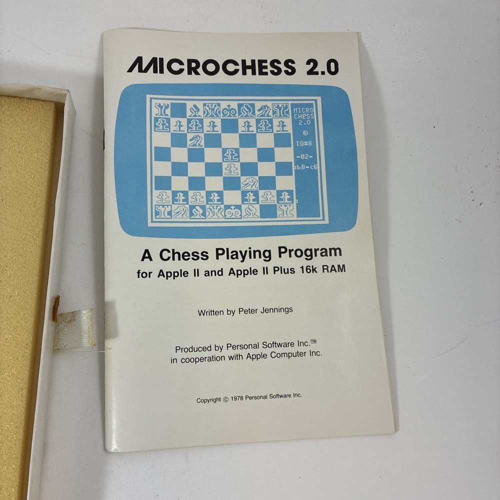 Microchess 2.0 For Apple 2 And Apple 2 Plus Written By Peter Jennings