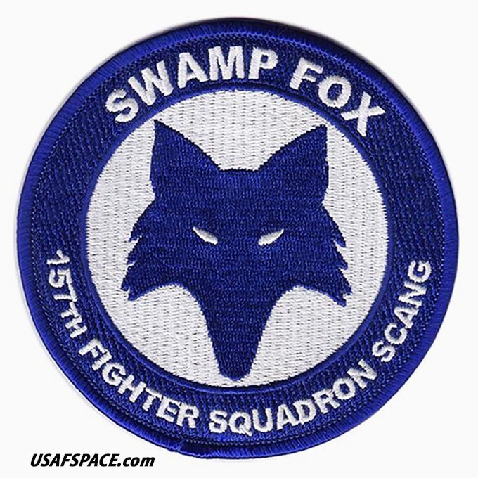 USAF 157th FIGHTER SQ -157 FS- SWAMP FOX -F-16CJ -South Carolina ANG- VEL PATCH