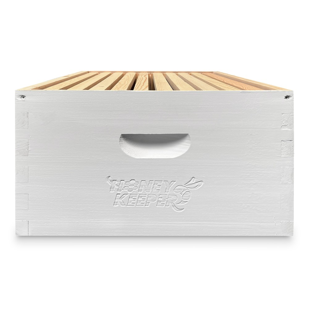 Complete Deep Hive Body Kit, Painted and Assembled Beehive with 10-Frames, White