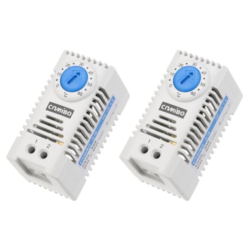 2Pcs Mechanical Switch Thermostat Cabinet Temperature Controller 0-60°C N.O