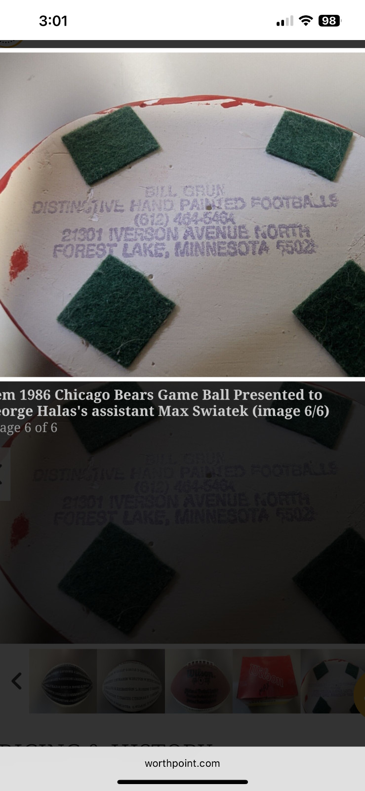 1985 Super Bowl XIX Football 49ers Dolphins game ball