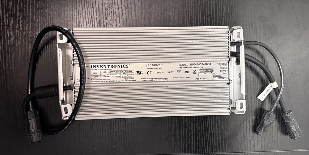 EUD-600S420DT Inventronics Programmable Constant Current LED Driver -600W 4200mA