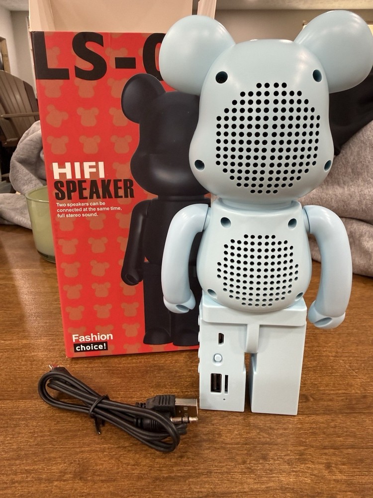 HiFi Wireless Speaker LS-02 Bear-Shaped, Bluetooth, Blue