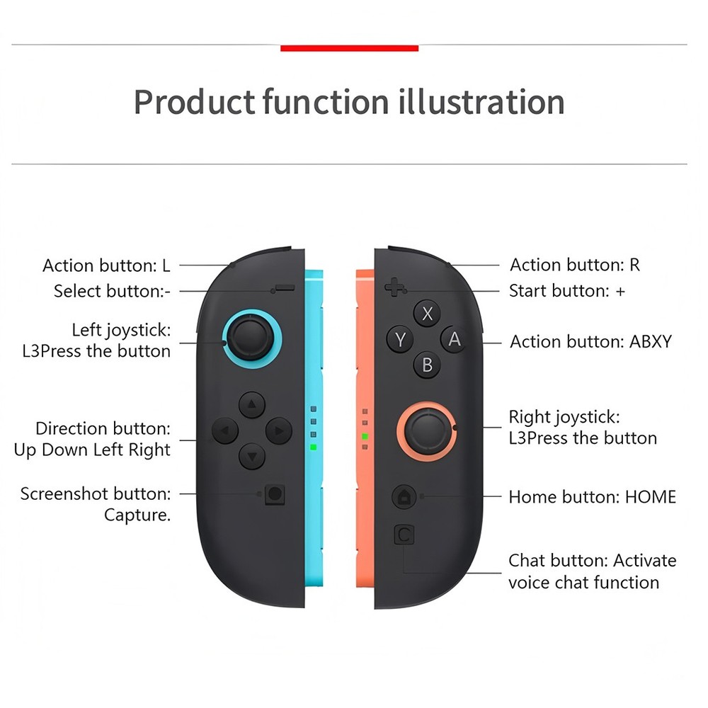Wireless Gamepad Left & Right Game Controller For Nintendo Switch2 Joy-Con2 SP