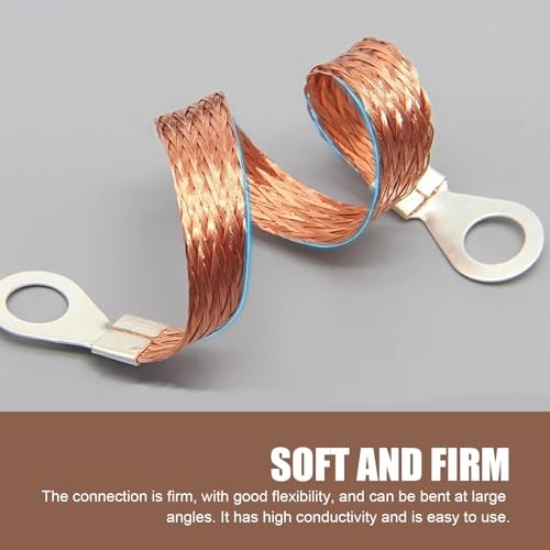 Pack-5 Car Engine Grounding Strap, 3 Pcs 9.8" + 2 Pcs 12.9" Flexible Copper