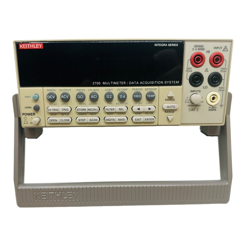 KEITHLEY 2700 MULTIMETER DATA ACQUISITION w/7702 40CH MUTIPLEX PLUG-IN DATA USED