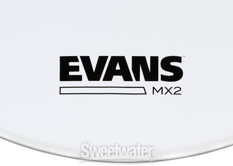 Evans MX2 White Marching Bass Drumhead - 26 inch