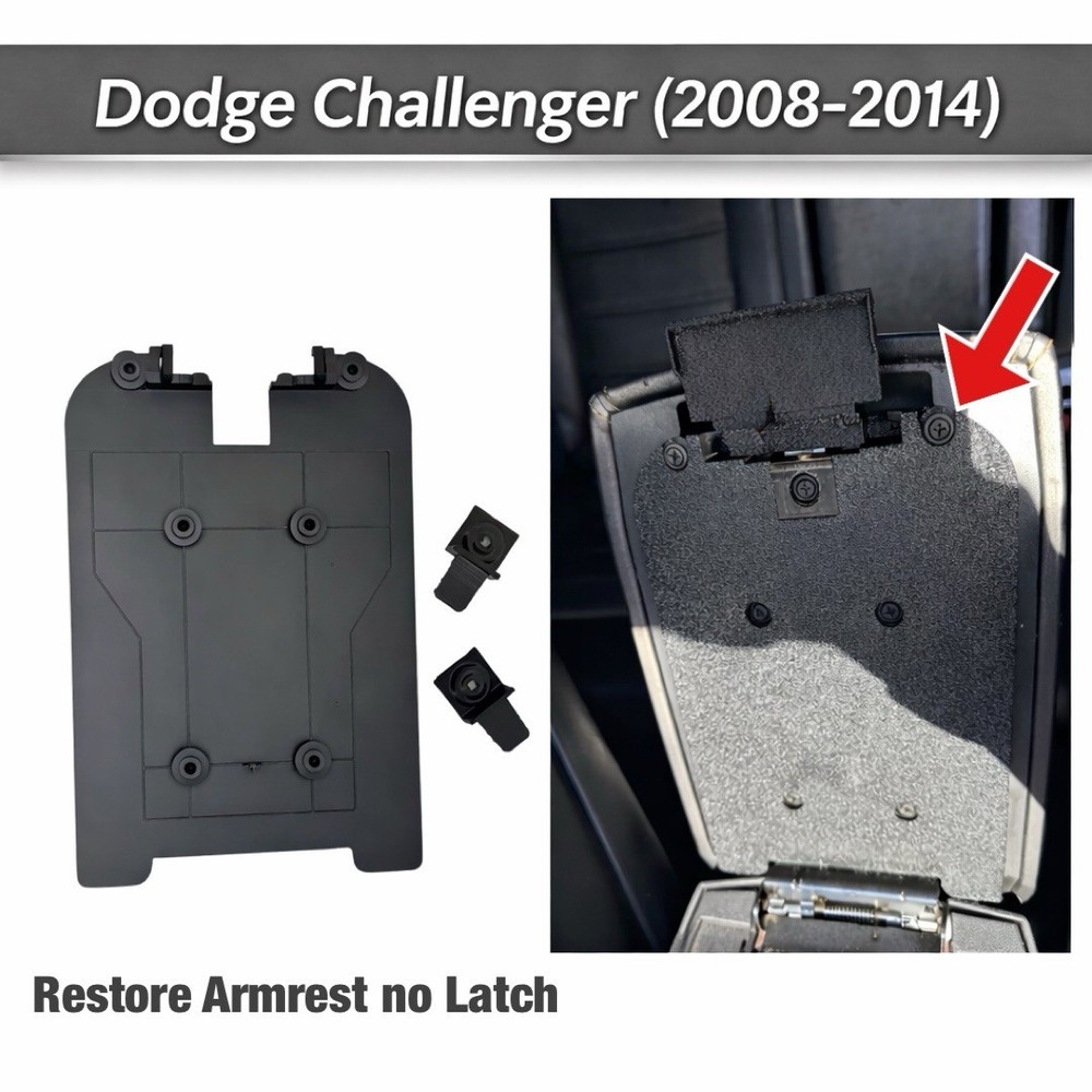 Dodge Challenger 2008 - 2014 Center Console Arm Rest Back Plate ONLY - No Latch