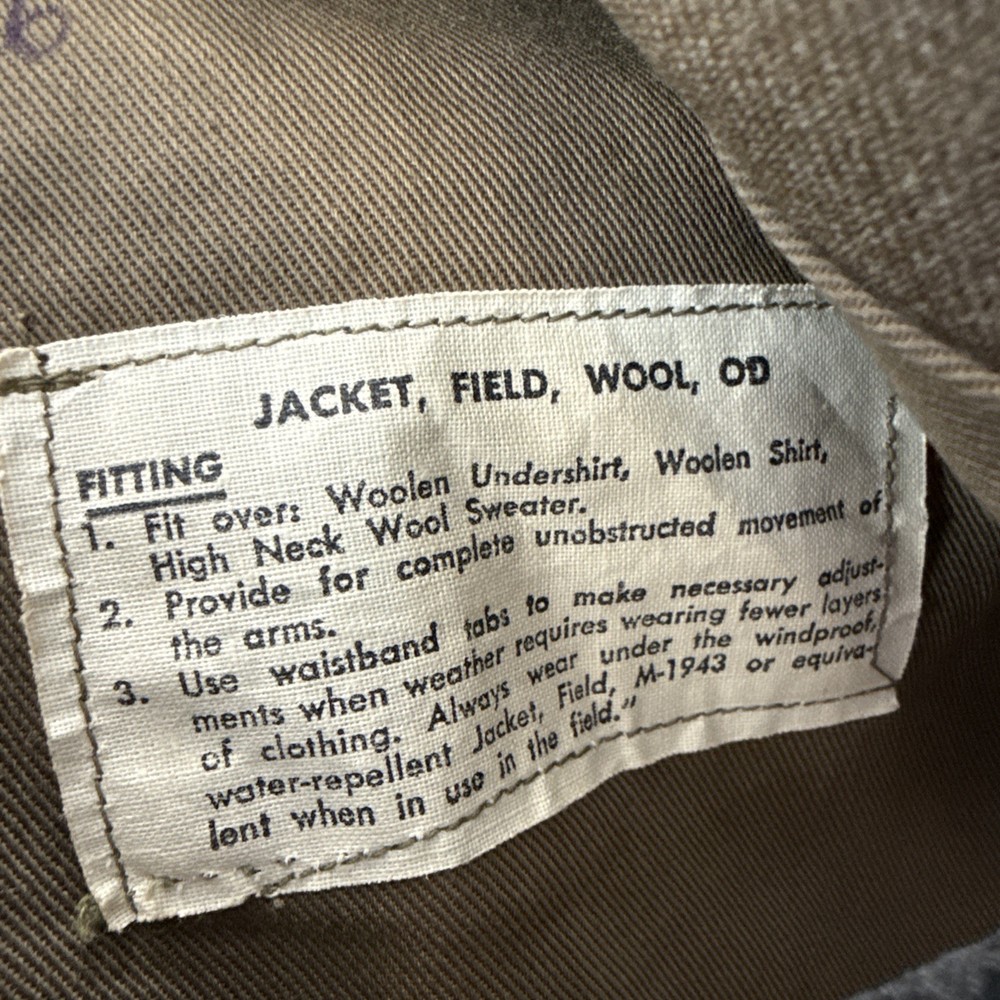 VTG WWII US Army Air Force Wool Field Jacket 36s Training Command Patch 13th Arm