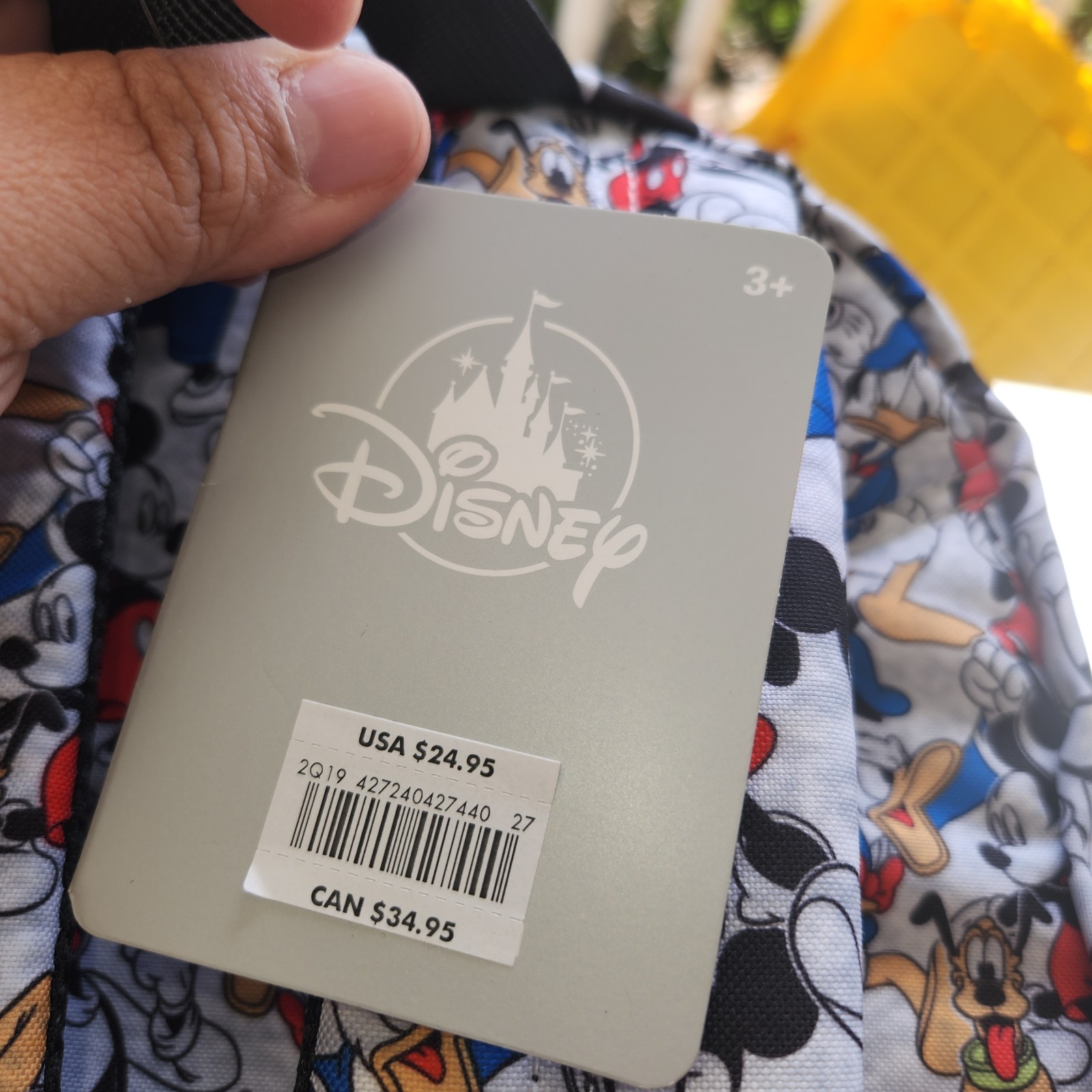 Disney Parks Mickey And Friends All Over Book Bag Back Pack NEW W/ Tag