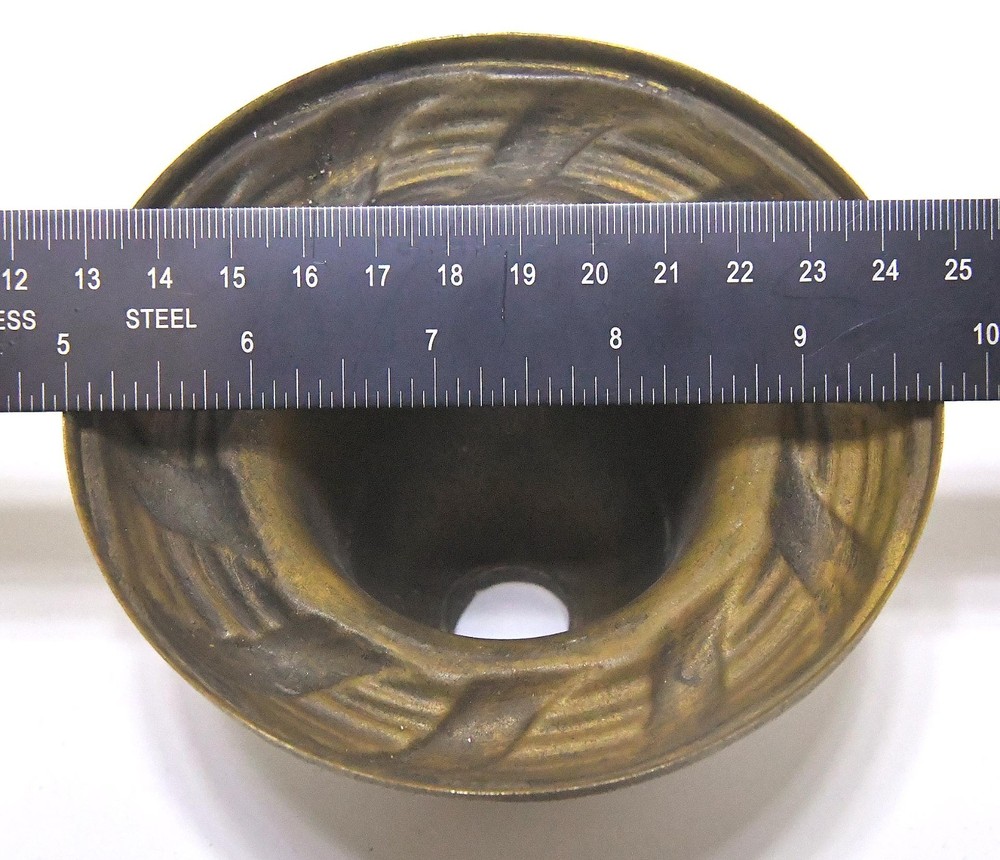 VINTAGE DECORATIVE BRASS CEILING BELL CANOPY