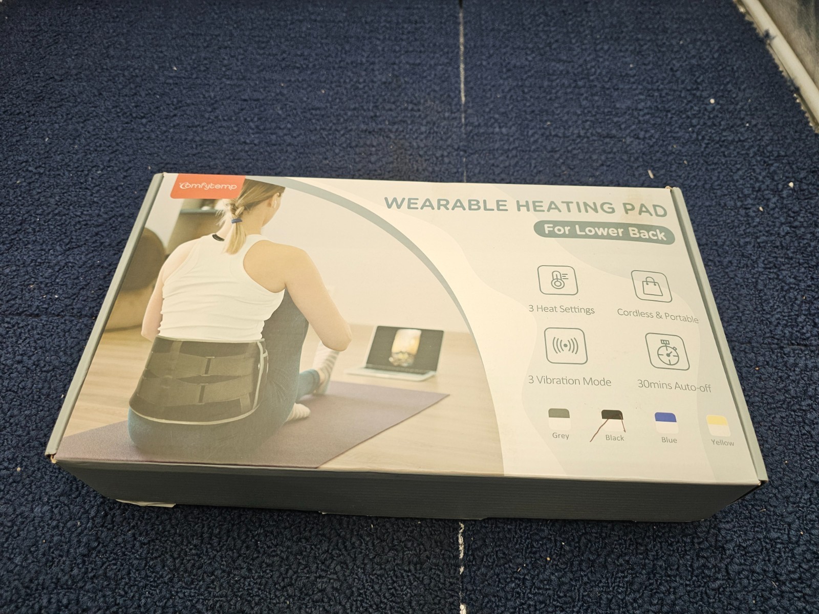 Comfytemp K9224 Cordless Heating Pad with Massager for Back Pain Relief