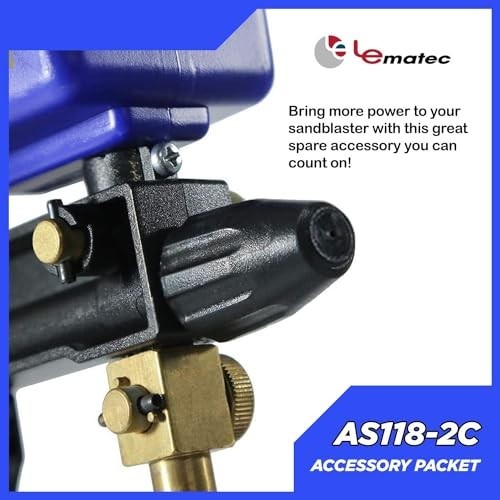 Sandblaster Accessory Kit - Ceramic Nozzle Tip, 2 Dust Covers & Storage Case, Du