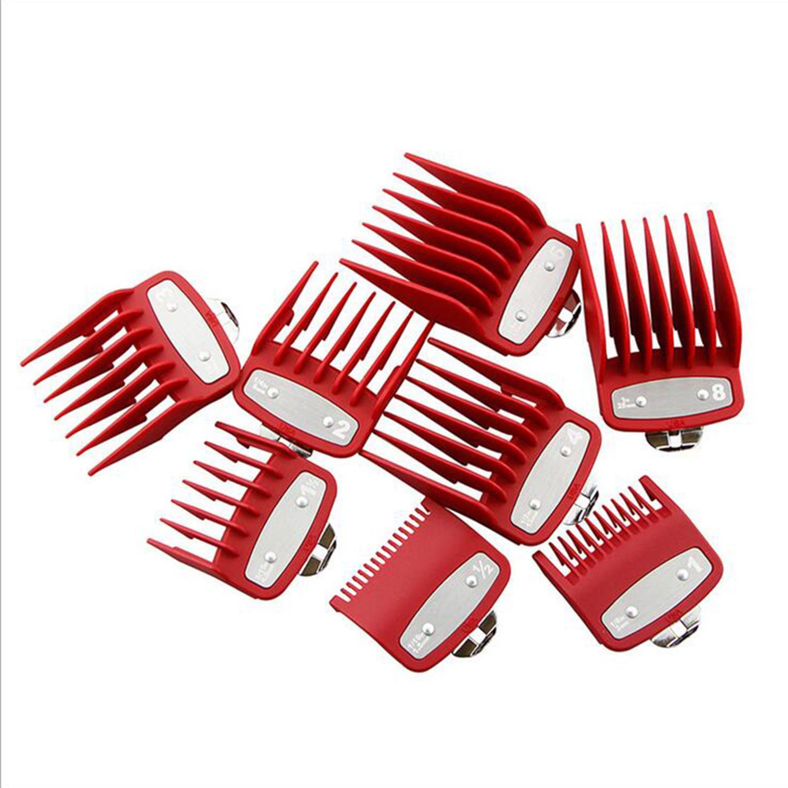 8PCS Hair Clipper Cutting Guide Combs W/ Metal Clip Replacement Tools For WAHL
