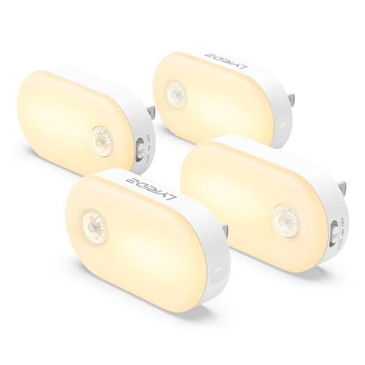 Plug-in Night Light with Motion Sensor, 1-120 LM Stepless Warm White