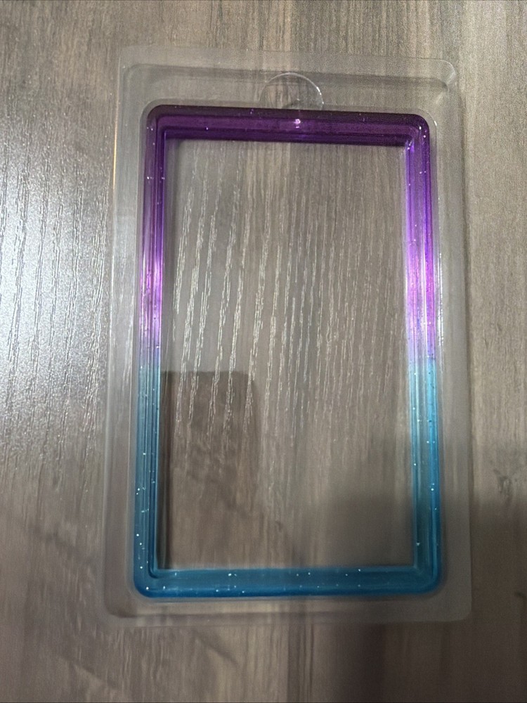 Gradient Bumper Guard Case PSA Graded Card Slab W/ Back Panel Purple/Blue
