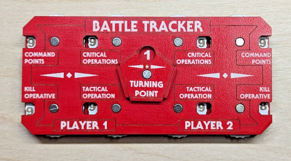 Kill Team Battle Tracker & Wound Counters Warhammer 40k Tabletop Set G Red