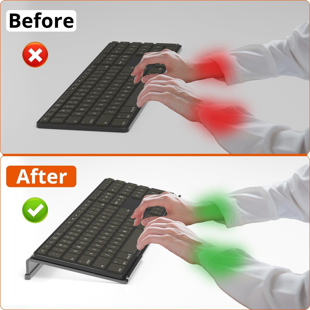Computer Keyboard Stand Tilt PC Keyboard Stand Riser for Easy Ergonomic Typin...